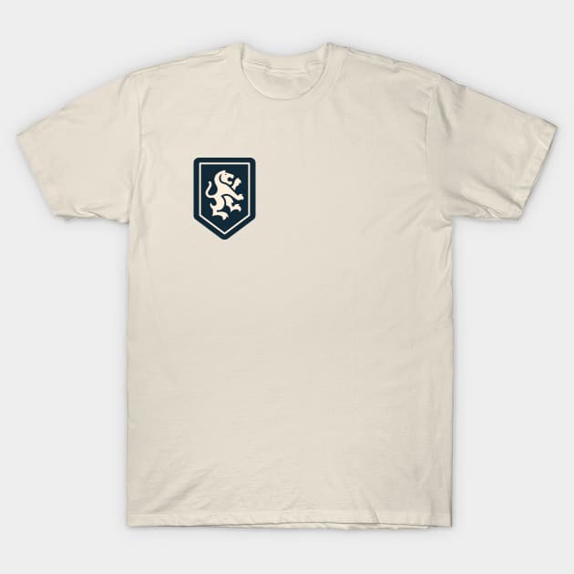 Luxury Heraldic Lion Badge T-Shirt by illunative